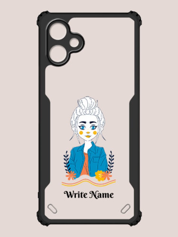 Custom Galaxy A06 Custom Hybrid Mobile Phone Case With Cute Cartoon Girl Design