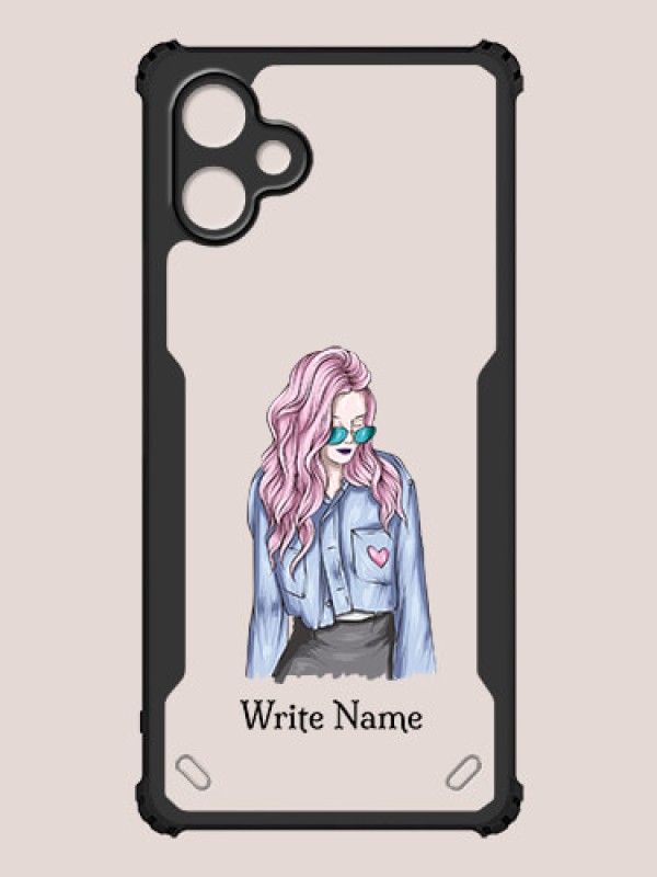 Custom Galaxy A06 Custom Hybrid Mobile Phone Case With Cool Girl Design