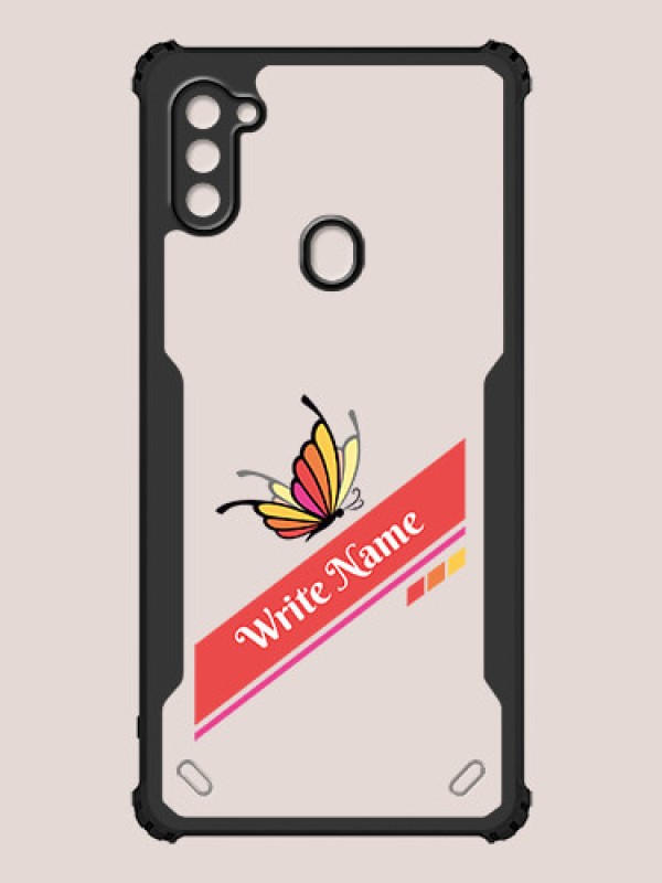 Custom Galaxy A11 Custom Hybrid Mobile Phone Case With Colorful Butterfly Design