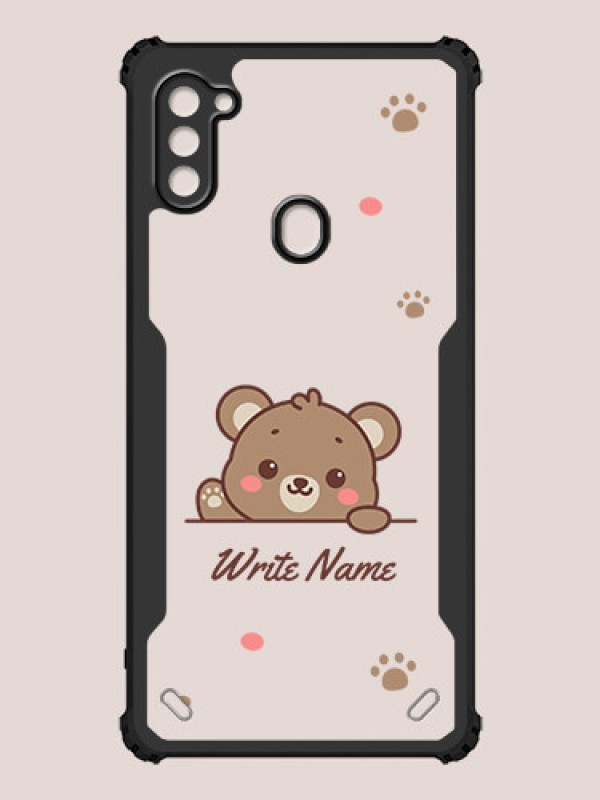 Custom Galaxy A11 Custom Hybrid Mobile Phone Case With Cute Bear Cub Design