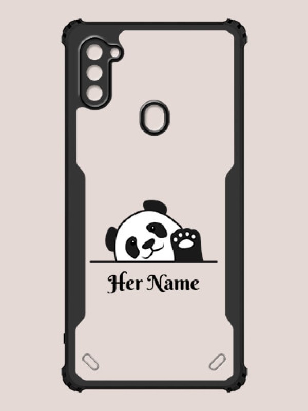 Custom Galaxy A11 Custom Hybrid Mobile Phone Case With Cute Baby Panda Design