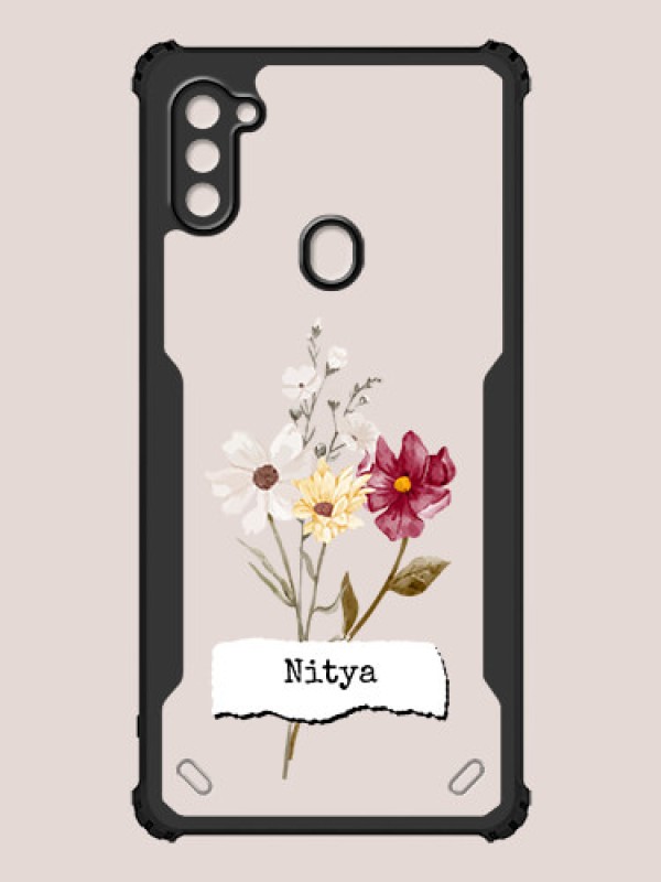 Custom Galaxy A11 Custom Hybrid Mobile Phone Case With Beautiful Flowers Design
