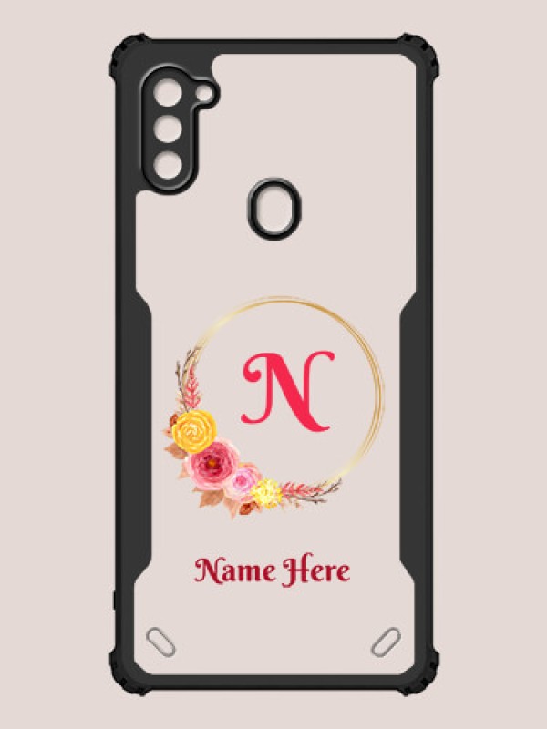 Custom Galaxy A11 Custom Hybrid Mobile Phone Case With Wreath Themed Design