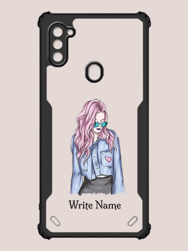 Custom Galaxy A11 Custom Hybrid Mobile Phone Case With Cool Girl Design