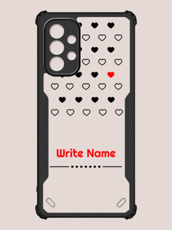 Custom Galaxy A13 Custom Hybrid Mobile Phone Case With Heart Themed Design