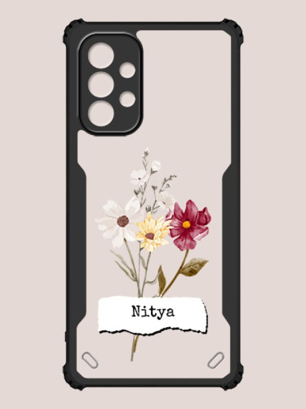 Custom Galaxy A13 Custom Hybrid Mobile Phone Case With Beautiful Flowers Design