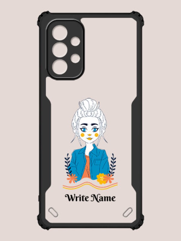 Custom Galaxy A13 Custom Hybrid Mobile Phone Case With Cute Cartoon Girl Design