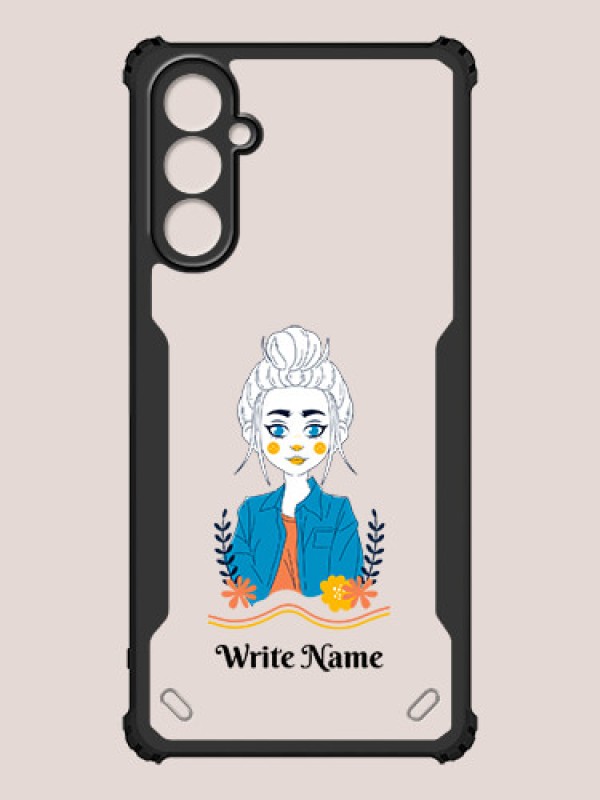 Custom Galaxy A14 4G Custom Hybrid Mobile Phone Case With Cute Cartoon Girl Design