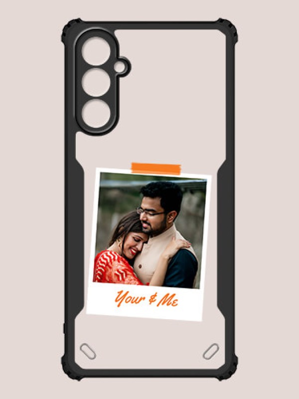 Custom Galaxy A14 Custom Hybrid Mobile Phone Case With You and Me Themed Polaroid Picture Style Design