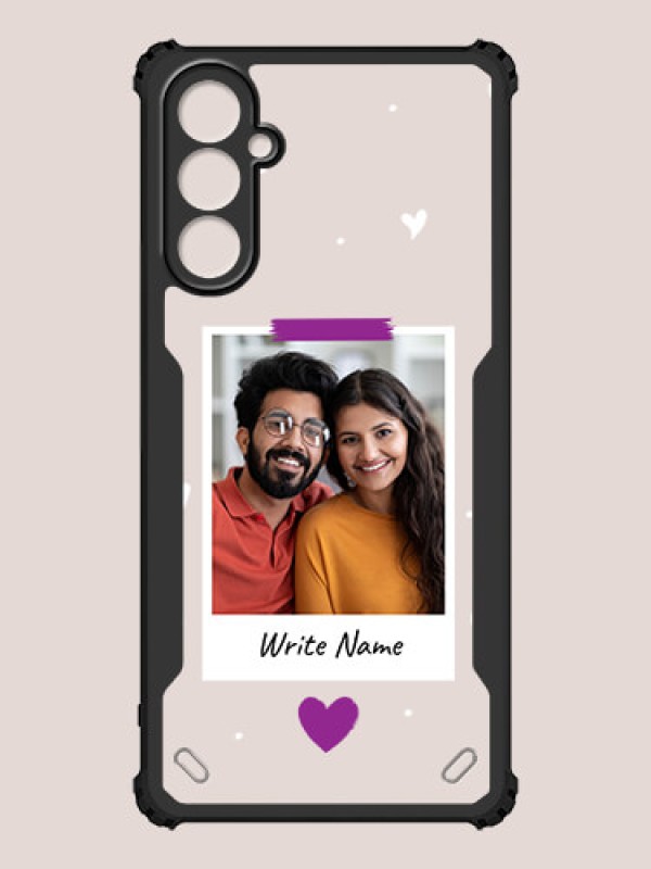 Custom Galaxy A14 Custom Hybrid Mobile Phone Case With Couple Themed Polaroid Picture Style Design