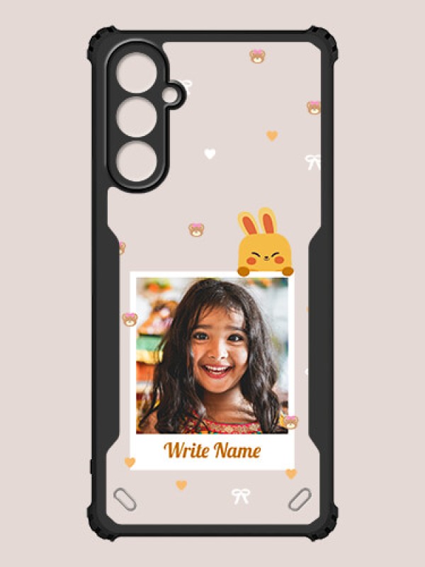 Custom Galaxy A14 Custom Hybrid Mobile Phone Case With Cute Yellow Mouse Themed Polaroid Picture Style Design