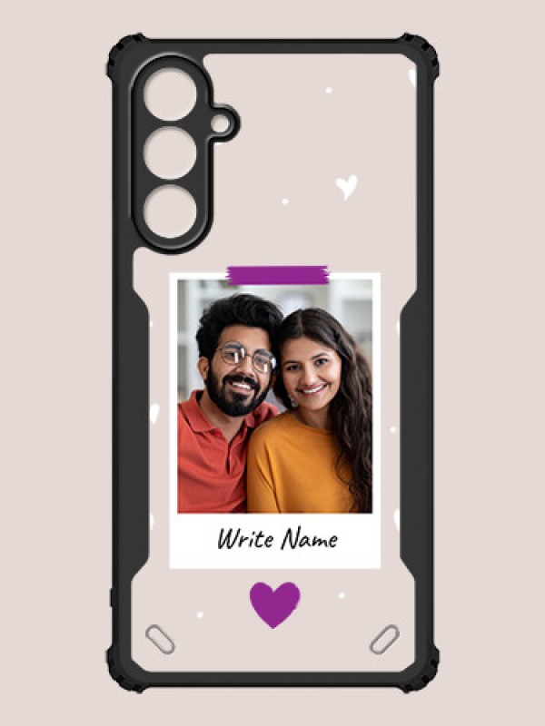 Custom Galaxy A15 5G Custom Hybrid Mobile Phone Case With Couple Themed Polaroid Picture Style Design