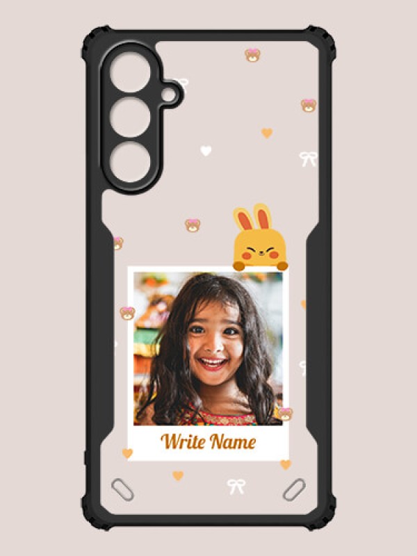 Custom Galaxy A15 5G Custom Hybrid Mobile Phone Case With Cute Yellow Mouse Themed Polaroid Picture Style Design