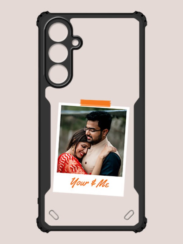 Custom Galaxy A16 5G Custom Hybrid Mobile Phone Case With You and Me Themed Polaroid Picture Style Design
