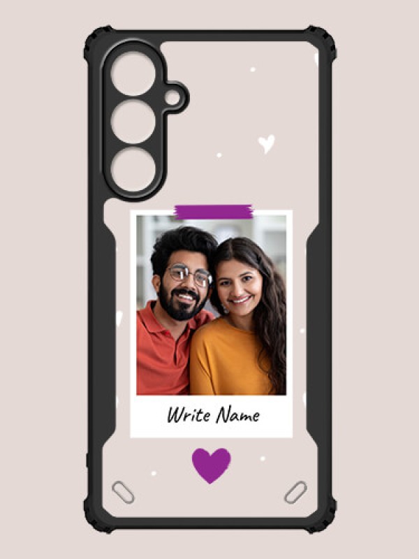 Custom Galaxy A16 5G Custom Hybrid Mobile Phone Case With Couple Themed Polaroid Picture Style Design