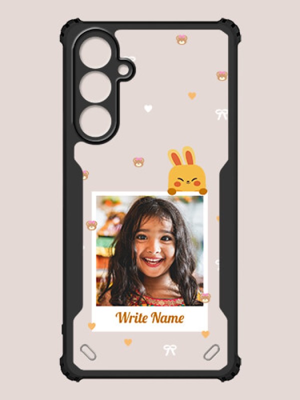 Custom Galaxy A16 5G Custom Hybrid Mobile Phone Case With Cute Yellow Mouse Themed Polaroid Picture Style Design