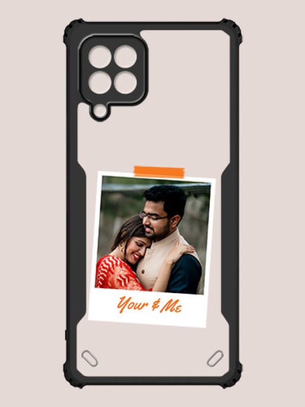 Custom Galaxy A22 4G Custom Hybrid Mobile Phone Case With You and Me Themed Polaroid Picture Style Design