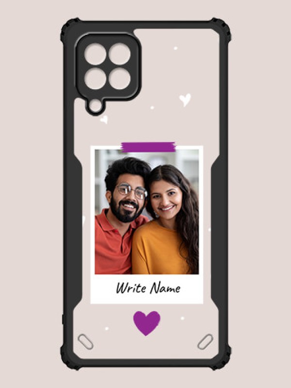 Custom Galaxy A22 4G Custom Hybrid Mobile Phone Case With Couple Themed Polaroid Picture Style Design