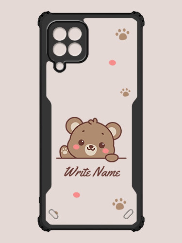 Custom Galaxy A22 4G Custom Hybrid Mobile Phone Case With Cute Bear Cub Design