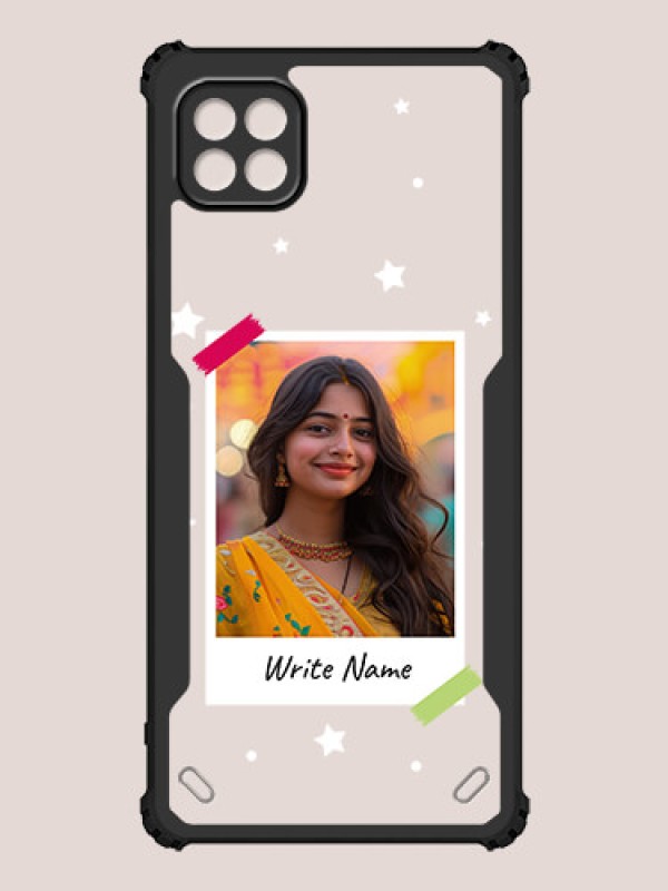 Custom Galaxy A22 5G Custom Hybrid Mobile Phone Case With Polaroid Picture Style Design