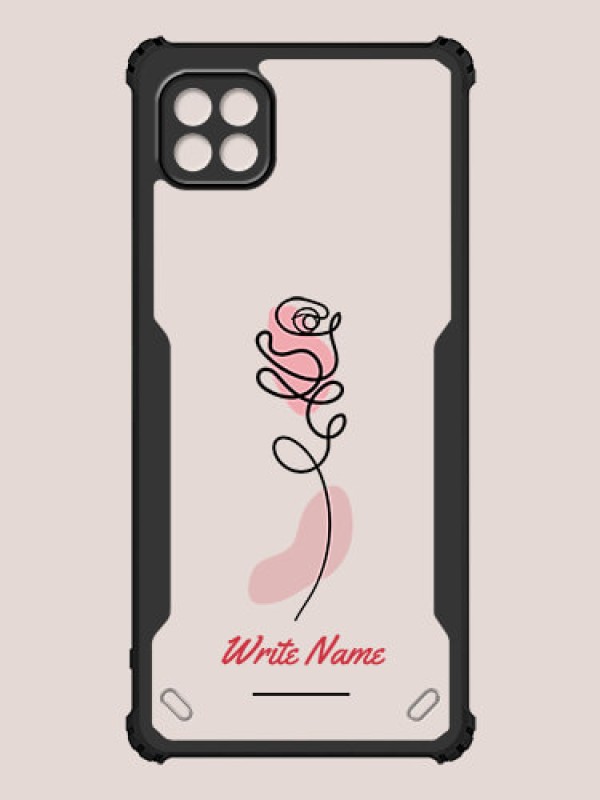 Custom Galaxy A22 5G Custom Hybrid Mobile Phone Case With Rose Flower Design
