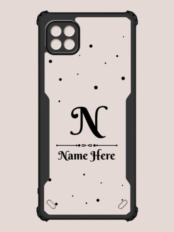 Custom Galaxy A22 5G Custom Hybrid Mobile Phone Case With Polka Dot Themed Design