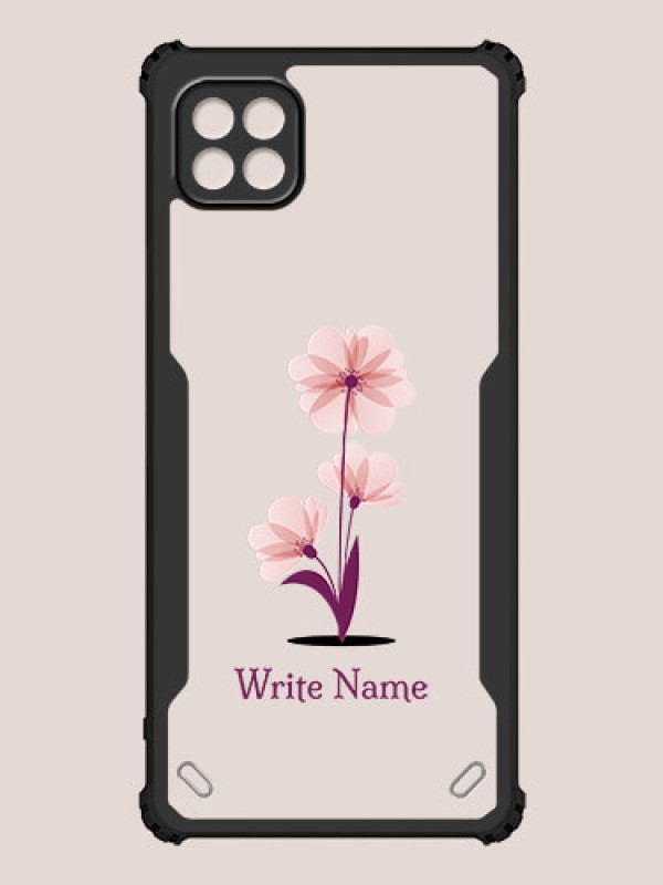 Custom Galaxy A22 5G Custom Hybrid Mobile Phone Case With Flower Design