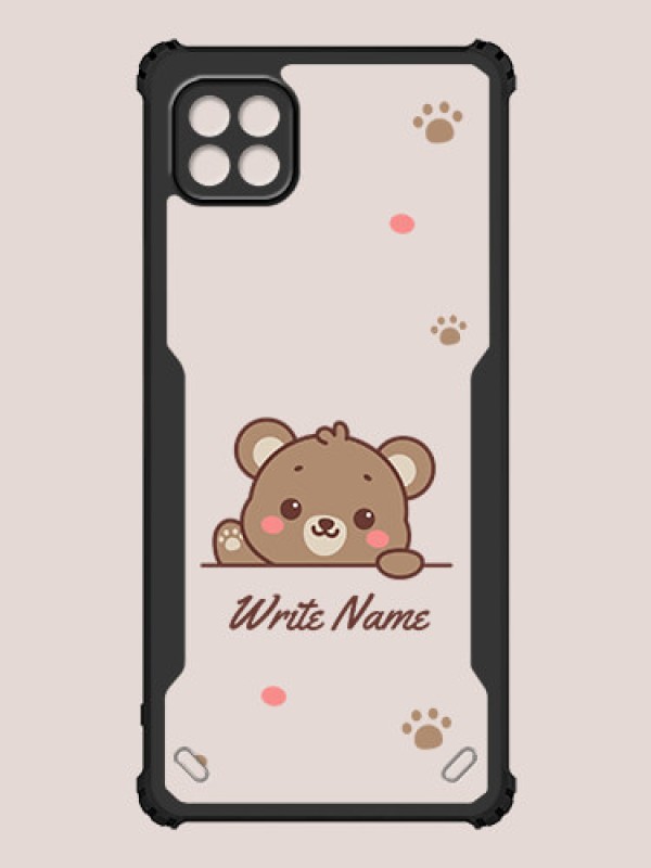 Custom Galaxy A22 5G Custom Hybrid Mobile Phone Case With Cute Bear Cub Design