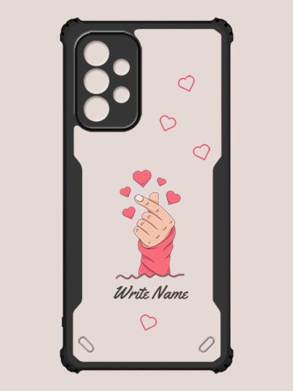 Custom Galaxy A23 Custom Hybrid Mobile Phone Case With Lovely Floating Hearts Design