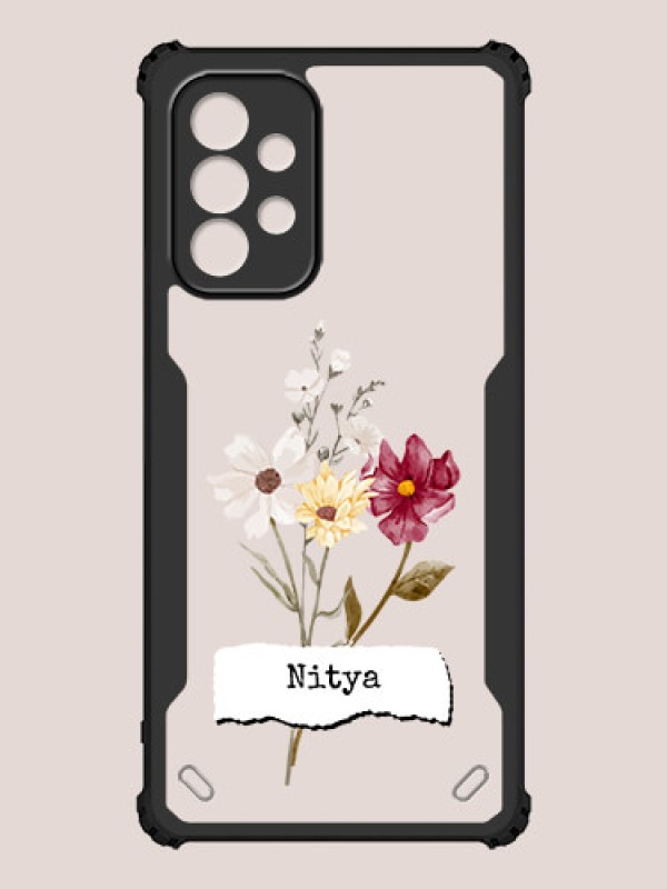 Custom Galaxy A23 Custom Hybrid Mobile Phone Case With Beautiful Flowers Design