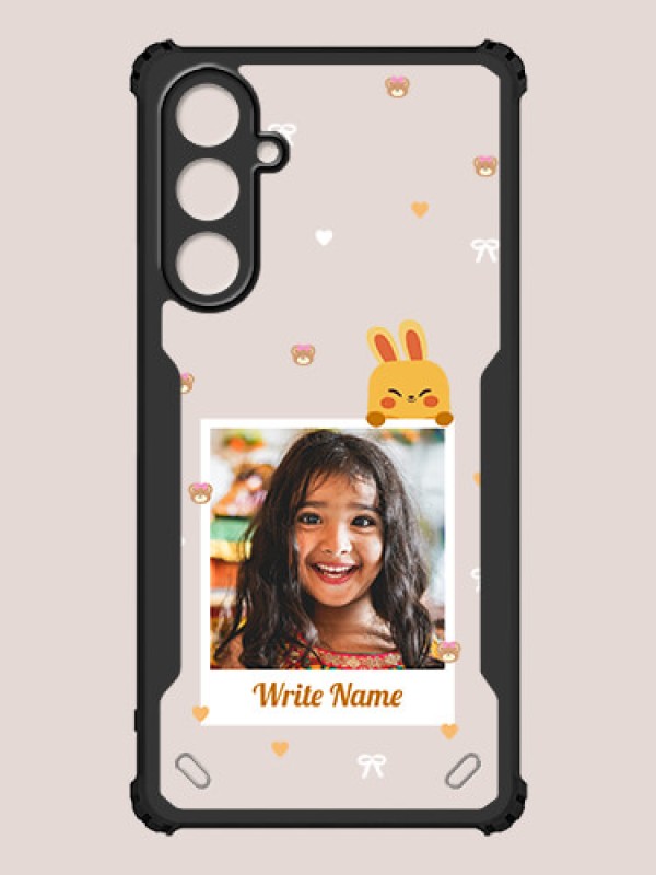 Custom Galaxy A25 5G Custom Hybrid Mobile Phone Case With Cute Yellow Mouse Themed Polaroid Picture Style Design