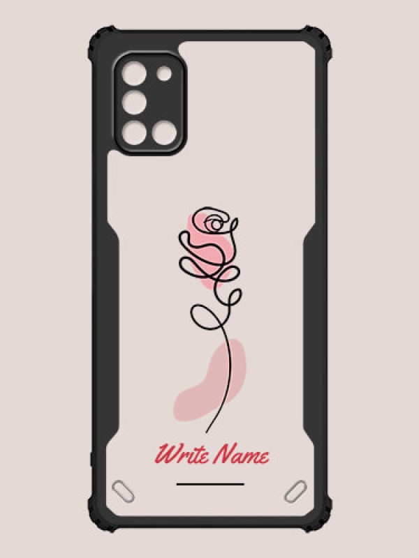 Custom Galaxy A31 Custom Hybrid Mobile Phone Case With Rose Flower Design