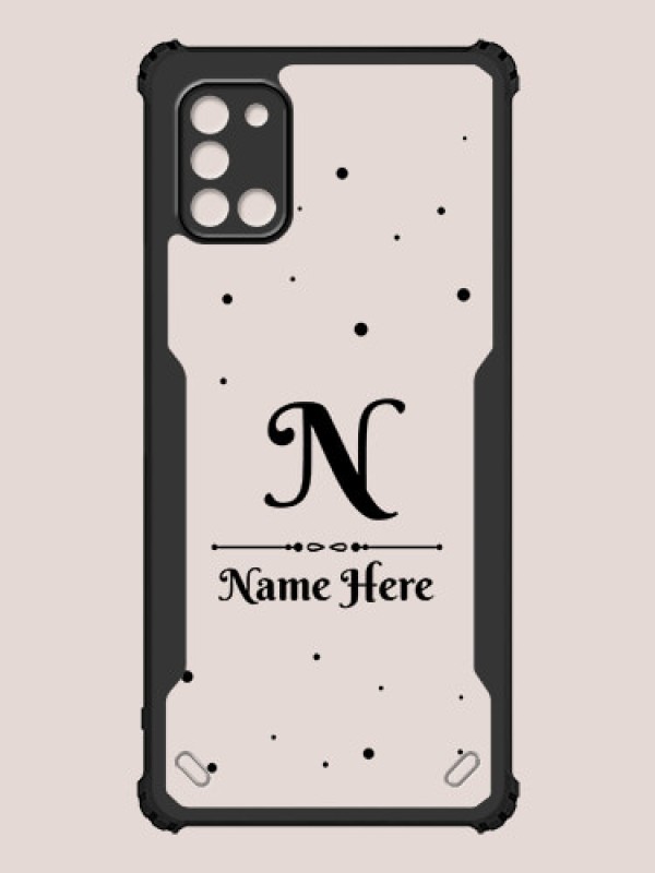 Custom Galaxy A31 Custom Hybrid Mobile Phone Case With Polka Dot Themed Design