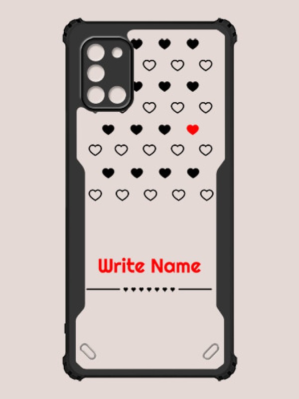 Custom Galaxy A31 Custom Hybrid Mobile Phone Case With Heart Themed Design