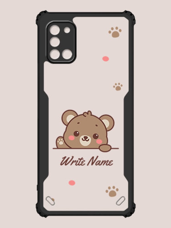 Custom Galaxy A31 Custom Hybrid Mobile Phone Case With Cute Bear Cub Design