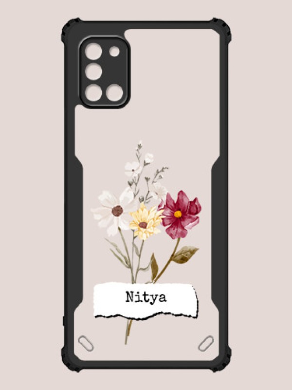 Custom Galaxy A31 Custom Hybrid Mobile Phone Case With Beautiful Flowers Design