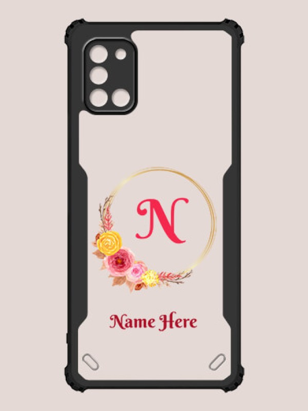 Custom Galaxy A31 Custom Hybrid Mobile Phone Case With Wreath Themed Design