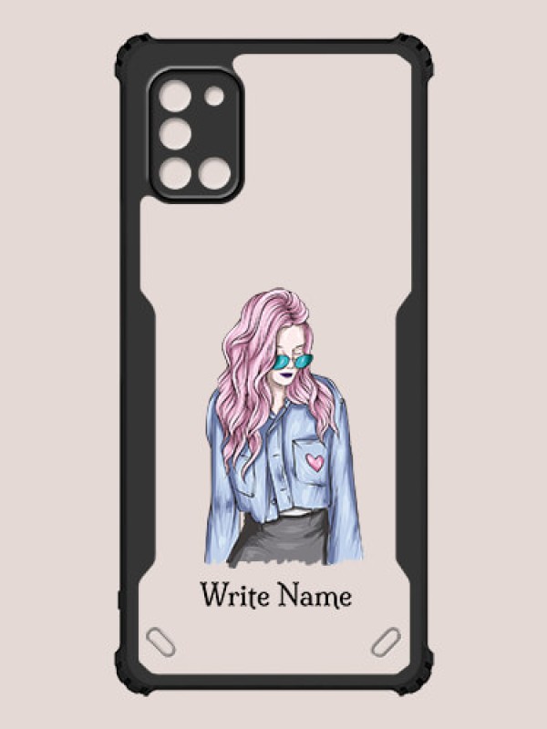 Custom Galaxy A31 Custom Hybrid Mobile Phone Case With Cool Girl Design
