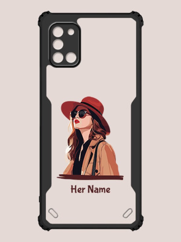 Custom Galaxy A31 Custom Hybrid Mobile Phone Case With Independent Woman Design