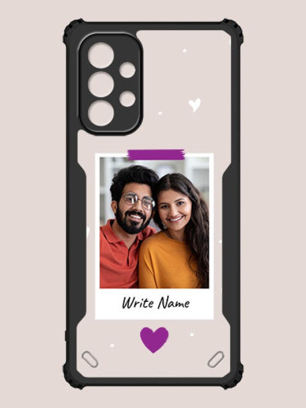 Custom Galaxy A32 Custom Hybrid Mobile Phone Case With Couple Themed Polaroid Picture Style Design