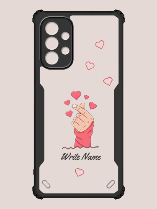 Custom Galaxy A32 Custom Hybrid Mobile Phone Case With Lovely Floating Hearts Design