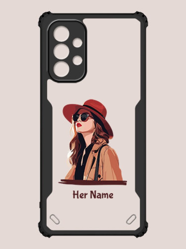 Custom Galaxy A32 Custom Hybrid Mobile Phone Case With Independent Woman Design