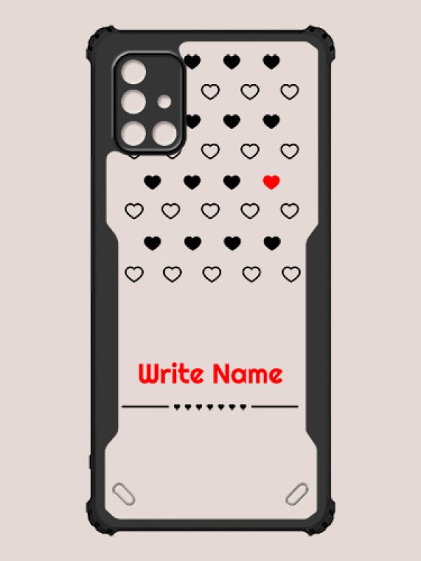 Custom Galaxy A51 Custom Hybrid Mobile Phone Case With Heart Themed Design