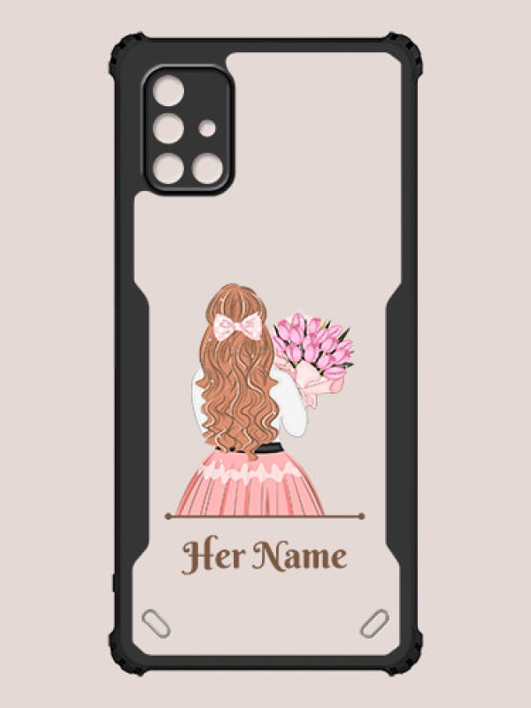 Custom Galaxy A51 Custom Hybrid Mobile Phone Case With Beautiful Woman Design