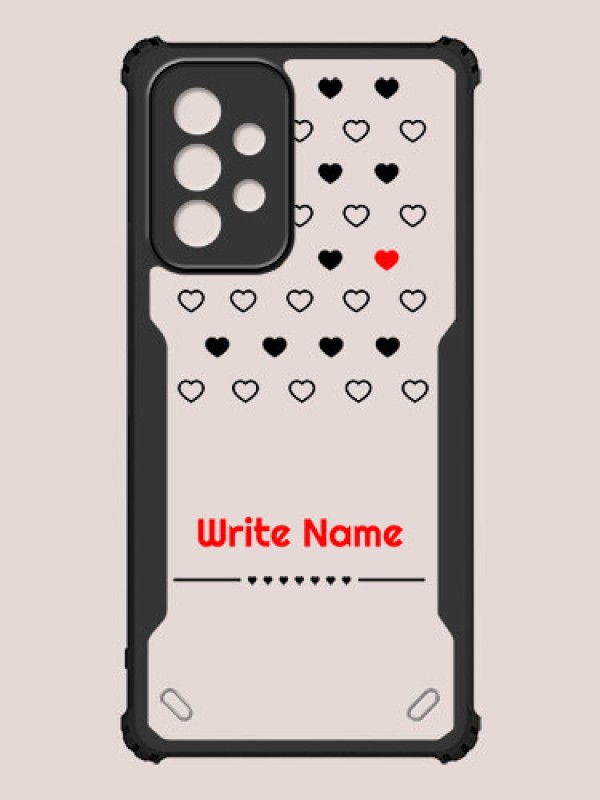 Custom Galaxy A52 Custom Hybrid Mobile Phone Case With Heart Themed Design