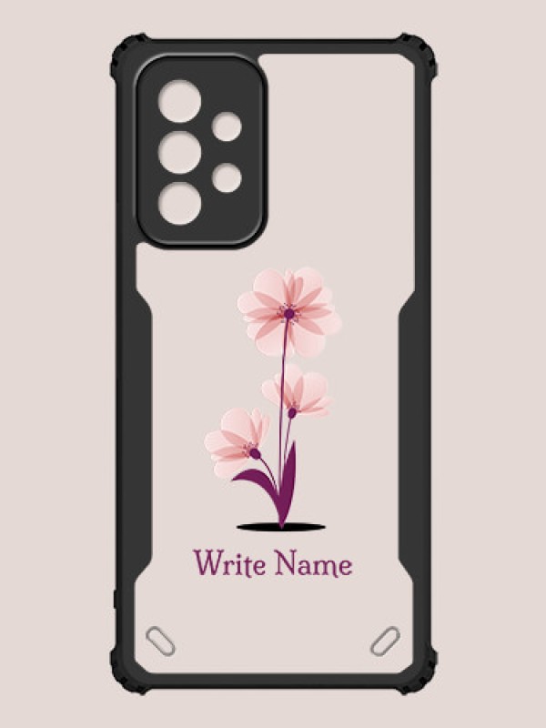 Custom Galaxy A52 Custom Hybrid Mobile Phone Case With Flower Design