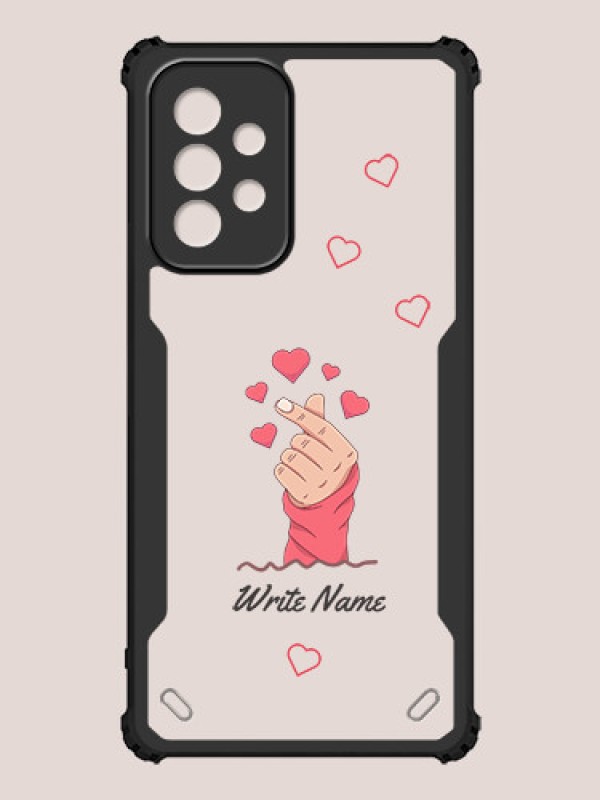 Custom Galaxy A52 Custom Hybrid Mobile Phone Case With Lovely Floating Hearts Design