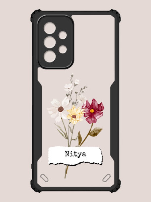 Custom Galaxy A52 Custom Hybrid Mobile Phone Case With Beautiful Flowers Design