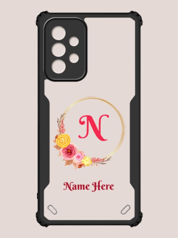 Custom Galaxy A52 Custom Hybrid Mobile Phone Case With Wreath Themed Design