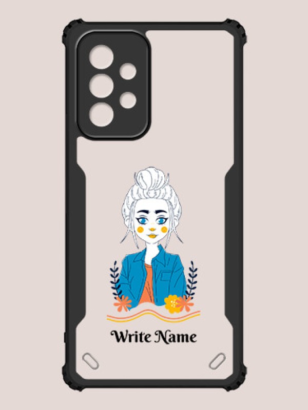 Custom Galaxy A52s 5G Custom Hybrid Mobile Phone Case With Cute Cartoon Girl Design